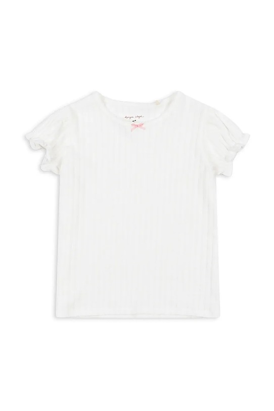 Konges Sløjd tricou de bumbac pentru copii MALLOU TEE GOTS KS103244 alb SS25