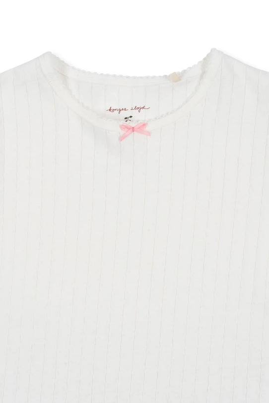 Konges Sløjd tricou de bumbac pentru copii MALLOU TEE GOTS alb KS103244