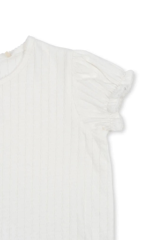 Konges Sløjd tricou de bumbac pentru copii MALLOU TEE GOTS KS103244 alb