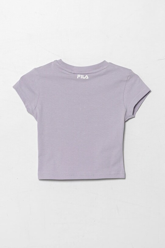 Fila t-shirt bawełniany dziecięcy ISNY FAT0635 fioletowy SS25