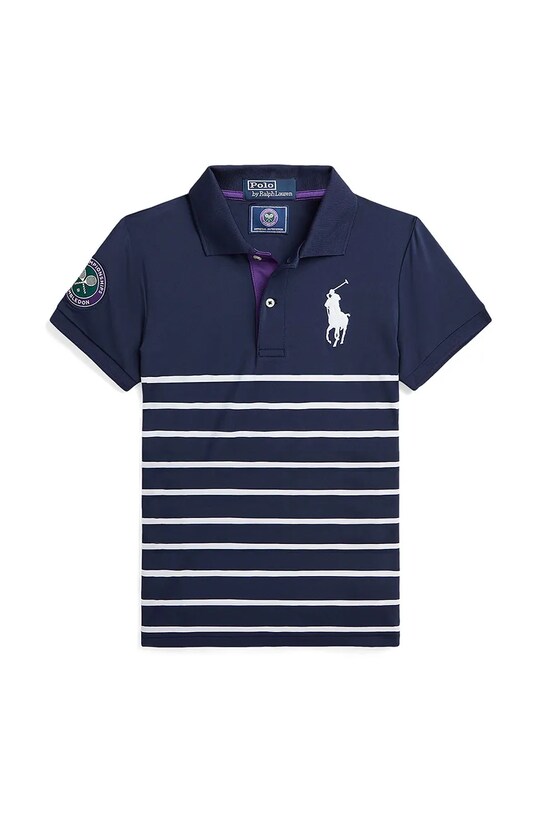 Polo Ralph Lauren polo dziecięce Wimbledon Collection wzorzyste granatowy 313950162001