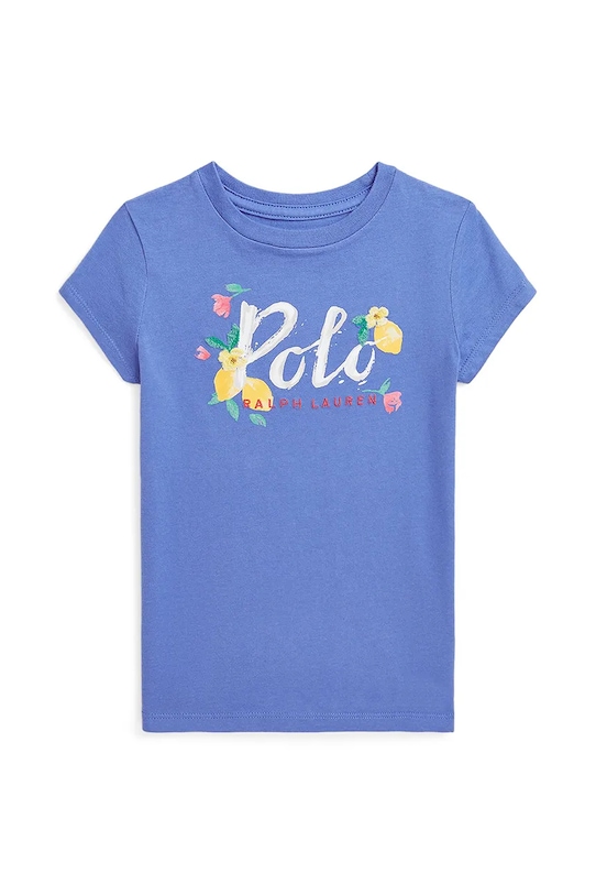 Dětské bavlněné tričko Polo Ralph Lauren kulatý modrá 312965218001
