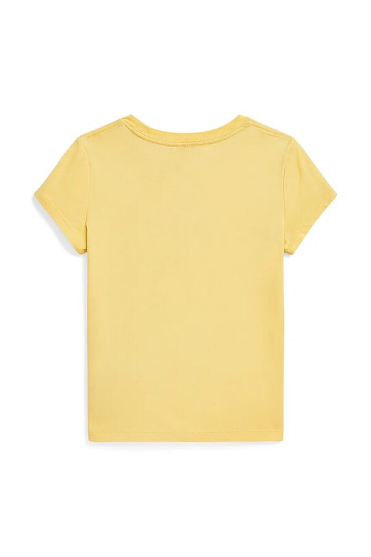 Dječja pamučna majica kratkih rukava Polo Ralph Lauren 312965226002 zlatna SS25