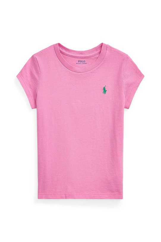 Dječja pamučna majica kratkih rukava Polo Ralph Lauren pamuk roza 312833549081