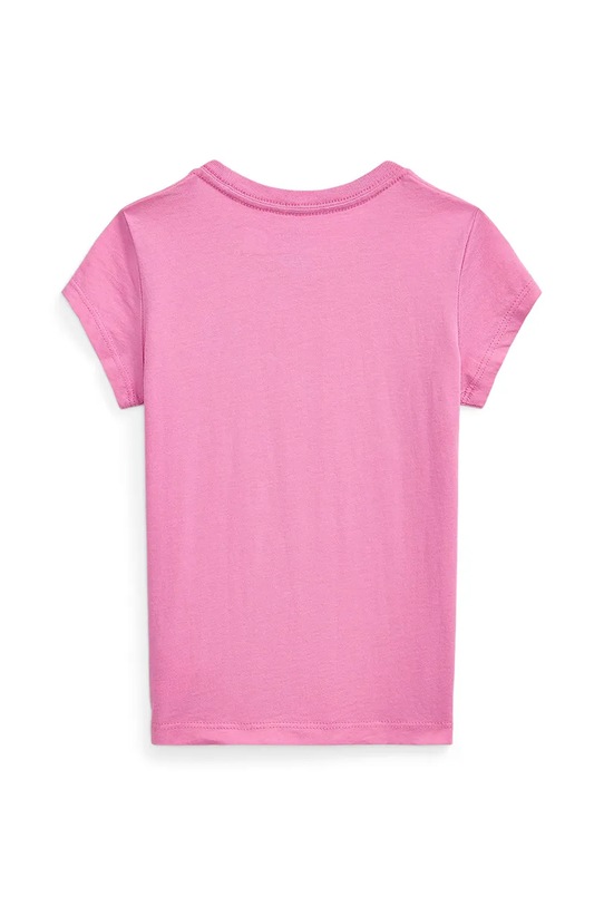 Dječja pamučna majica kratkih rukava Polo Ralph Lauren 312833549081 roza SS25