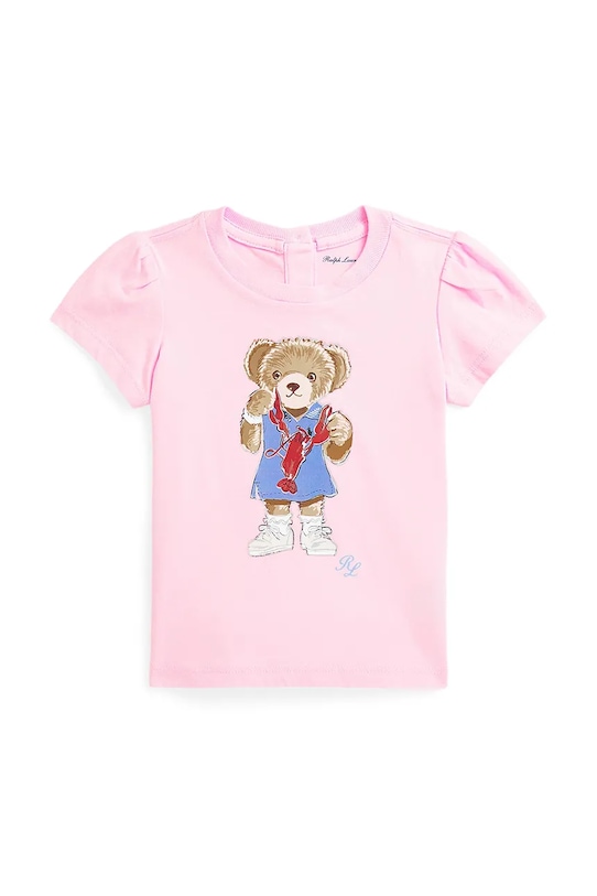 Polo Ralph Lauren t-shirt bawełniany dziecięcy nadruk różowy 310964040001