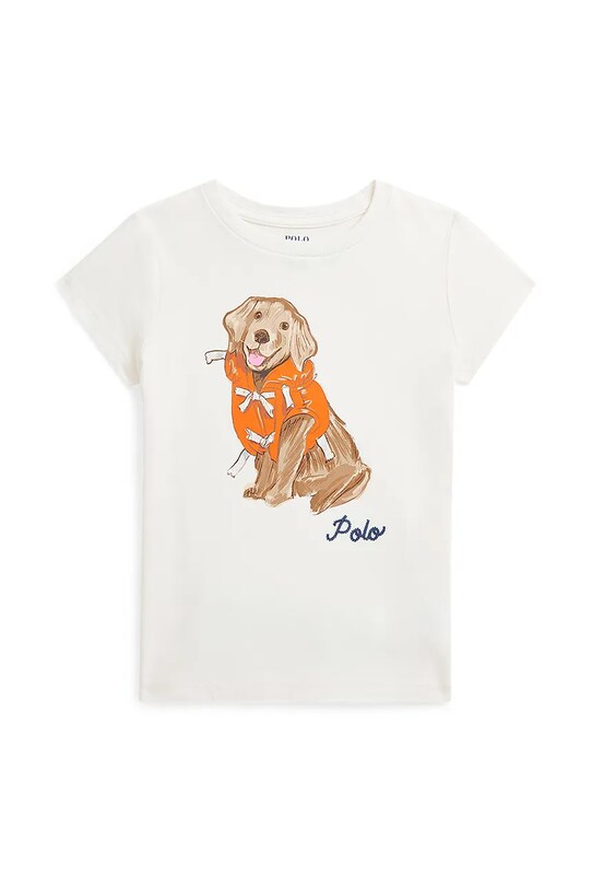 Polo Ralph Lauren t-shirt bawełniany dziecięcy nadruk biały 312965147001