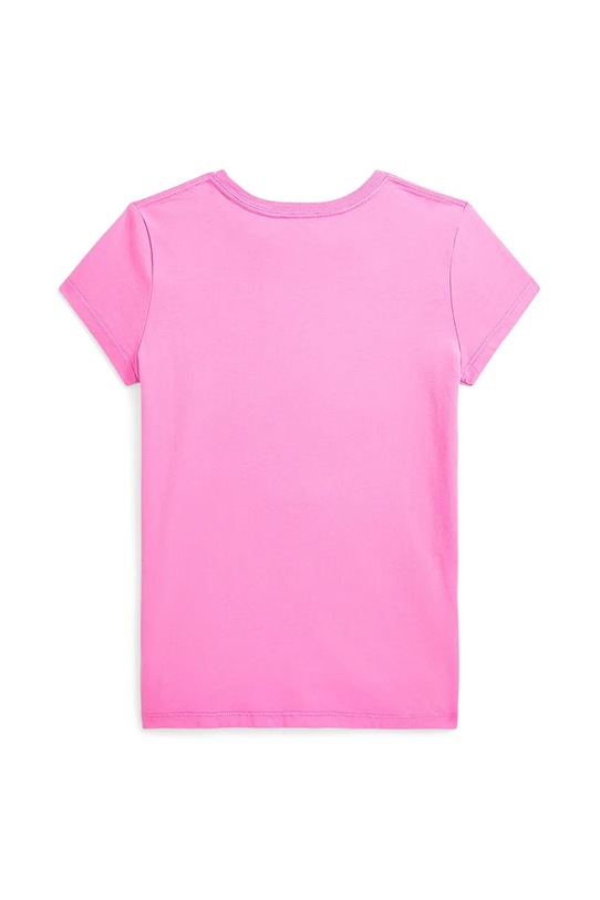 Детская хлопковая футболка Polo Ralph Lauren 313965154001 розовый SS25