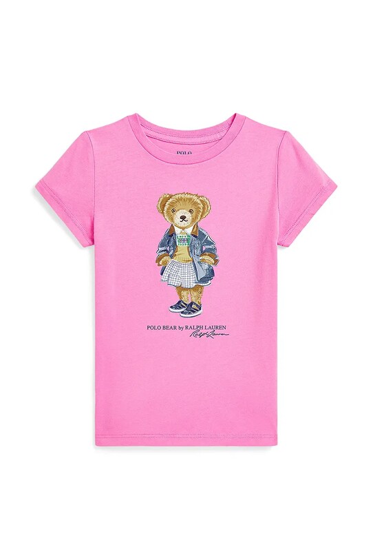 Detské bavlnené tričko Polo Ralph Lauren bavlna ružová 312965154001