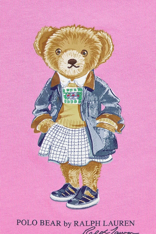 Lány Polo Ralph Lauren gyerek pamut póló 312965154001 rózsaszín