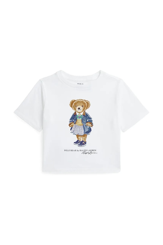 Polo Ralph Lauren t-shirt bawełniany dziecięcy nadruk biały 312965155001