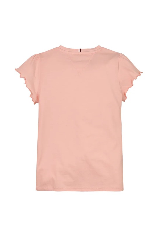 Dziewczynka Tommy Hilfiger t-shirt dziecięcy KG0KG07052.116.122.PPYA pomarańczowy