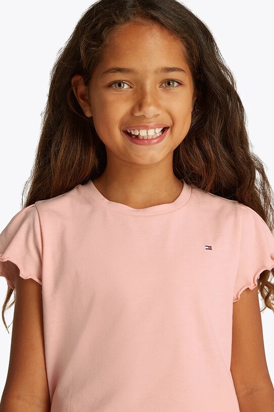 Tommy Hilfiger t-shirt dziecięcy KG0KG07052.116.122.PPYA pomarańczowy