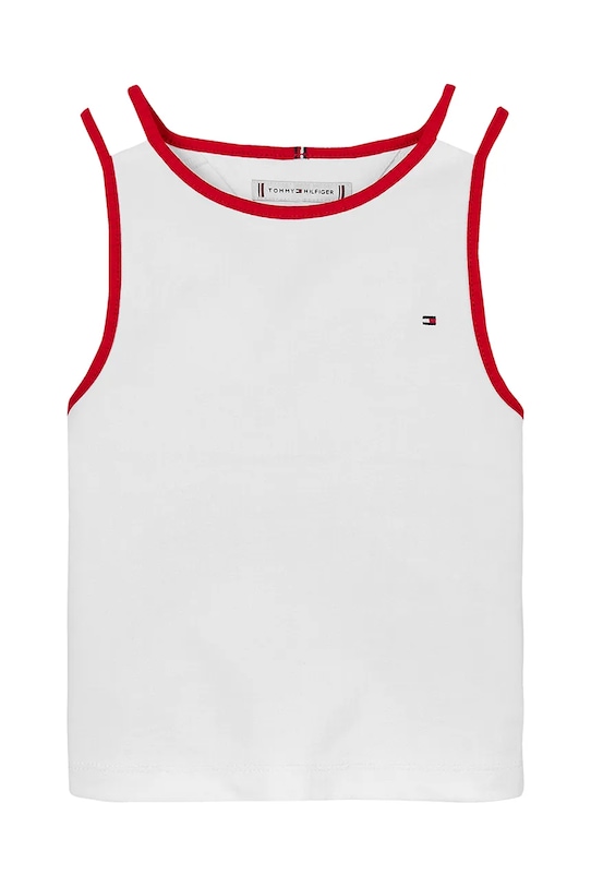Детский топ Tommy Hilfiger KG0KG08420.PPYA белый SS25
