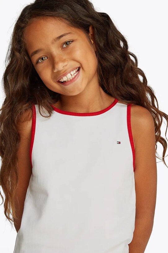 Tommy Hilfiger top dziecięcy KG0KG08420.PPYA biały