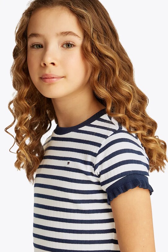 Дитяча футболка Tommy Hilfiger KG0KG08534.PPYA темно-синій