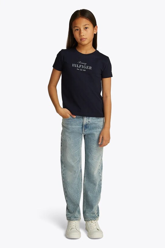Detské tričko Tommy Hilfiger bavlna tmavomodrá KG0KG08524.98.122.PPYA