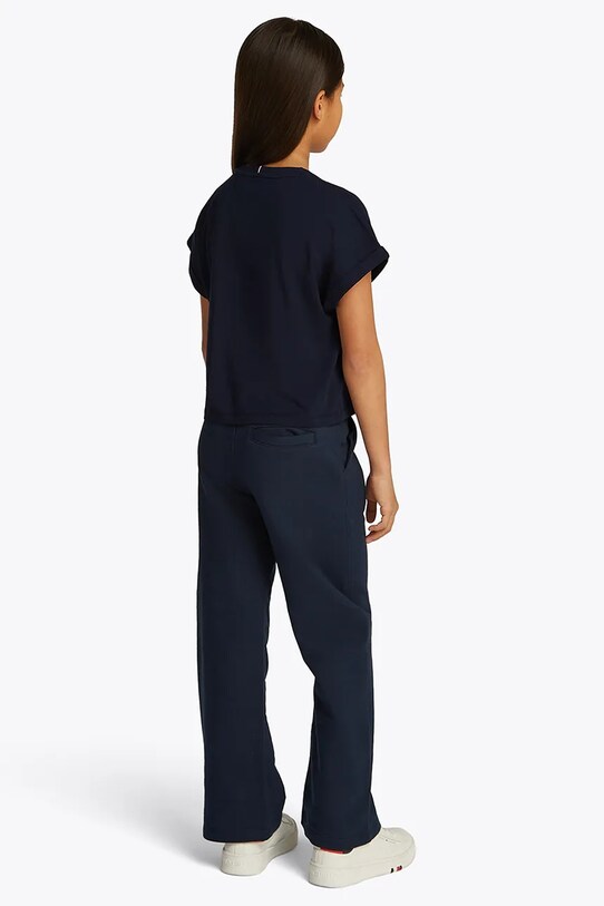 Detské bavlnené tričko Tommy Hilfiger tmavomodrá KG0KG08525.104.122.PPYA