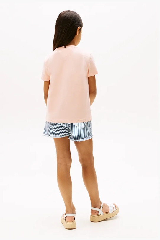 Fete Tommy Hilfiger tricou de bumbac pentru copii KG0KG08526.98.122.PPYA roz