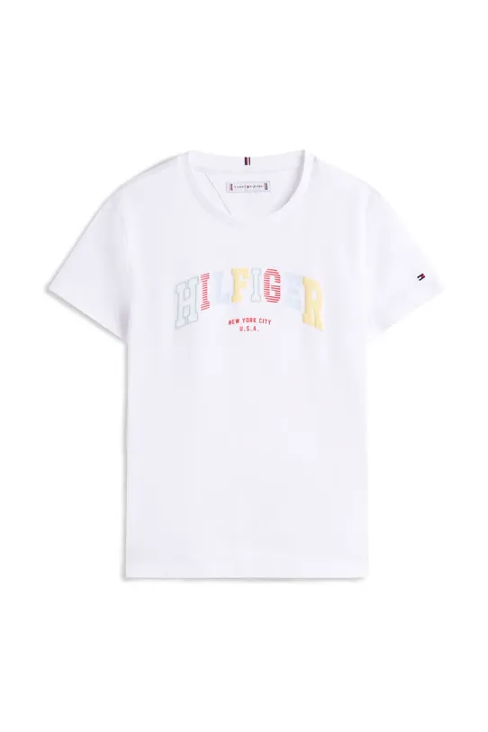 Tommy Hilfiger tricou copii KG0KG08526.128.176.PPYA alb SS25