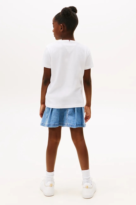 Fete Tommy Hilfiger tricou copii KG0KG08526.128.176.PPYA alb