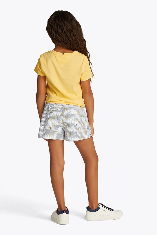 Tommy Hilfiger maglietta in cotone per bambini giallo KG0KG08527.98.122.PPYA