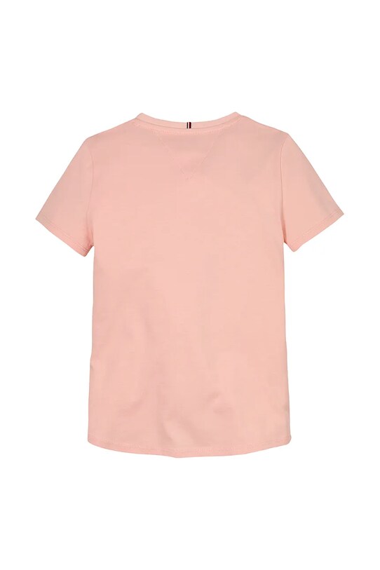 Dziewczynka Tommy Hilfiger t-shirt bawełniany dziecięcy KG0KG08527.98.122.PPYA różowy