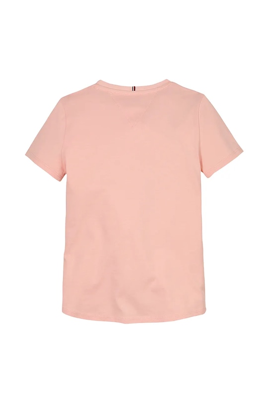 Девочка Детская хлопковая футболка Tommy Hilfiger KG0KG08527.128.176.PPYA розовый