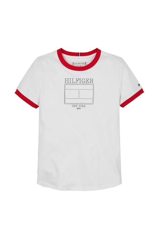 Tommy Hilfiger t-shirt bawełniany dziecięcy KG0KG08528.128.176.PPYA biały SS25
