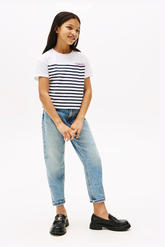 Детская хлопковая футболка Tommy Hilfiger тёмно-синий KG0KG08529.PPYA