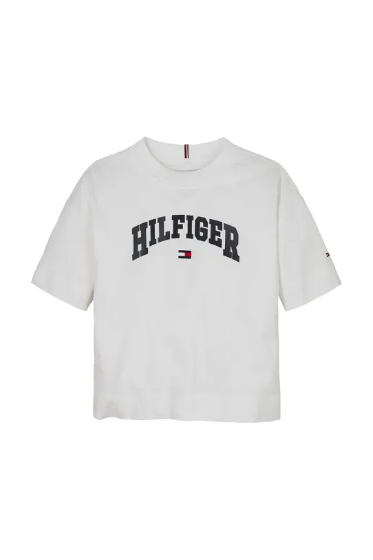 Дитяча бавовняна футболка Tommy Hilfiger KG0KG08549.PPYA білий SS25