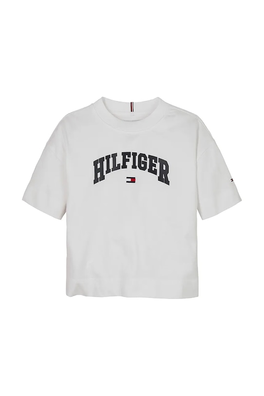 Детская хлопковая футболка Tommy Hilfiger KG0KG08549.PPYA белый SS25