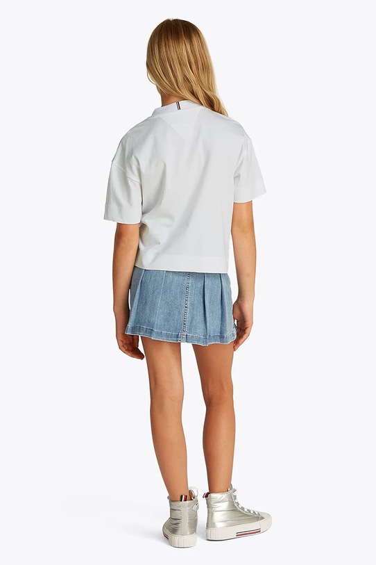 Детская хлопковая футболка Tommy Hilfiger белый KG0KG08549.PPYA
