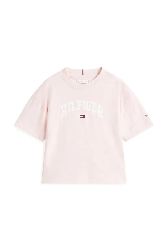 Tommy Hilfiger tricou de bumbac pentru copii KG0KG08549.PPYA roz SS25