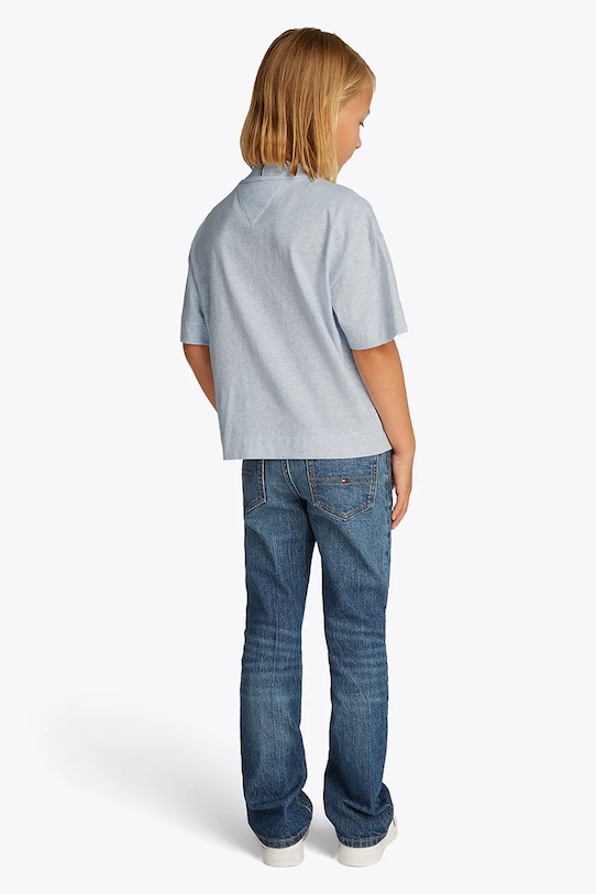 Tommy Hilfiger tricou de bumbac pentru copii albastru KG0KG08549.PPYA