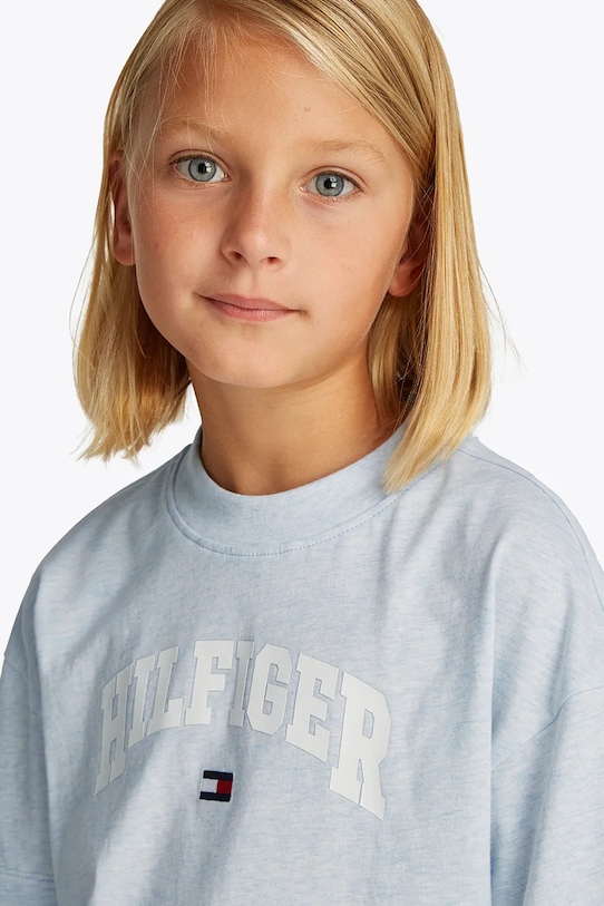 Tommy Hilfiger tricou de bumbac pentru copii KG0KG08549.PPYA albastru