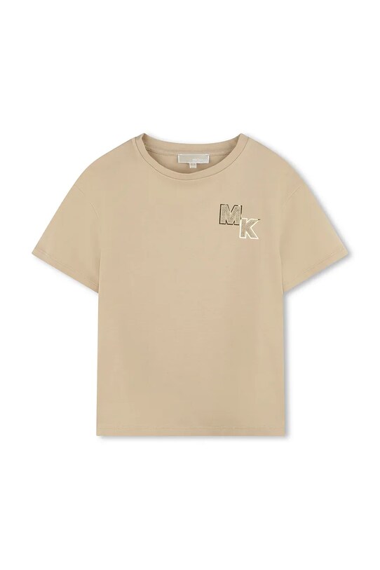 Michael Kors t-shirt bawełniany dziecięcy nadruk beżowy R30317.114.150