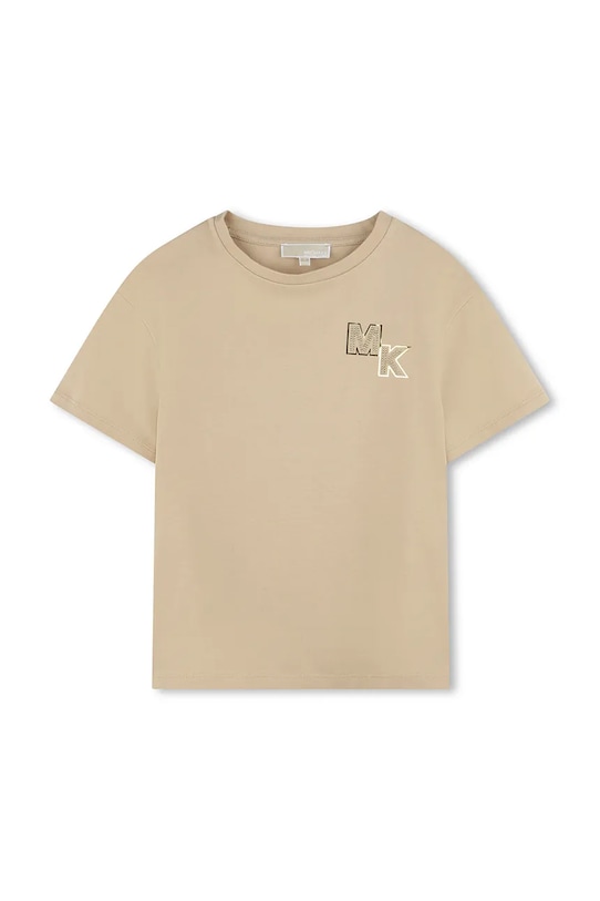 Детская хлопковая футболка Michael Kors хлопок бежевый R30317.156