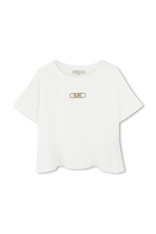 Michael Kors tricou de bumbac pentru copii imprimeu alb R30321.114.150