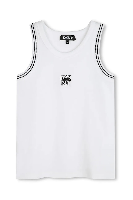 Dkny top dziecięcy z elastanem biały D62263.156.162
