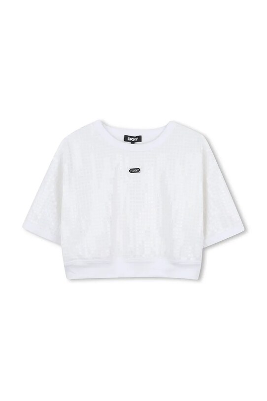 Dkny tricou de bumbac pentru copii D62308.114.150 alb SS25