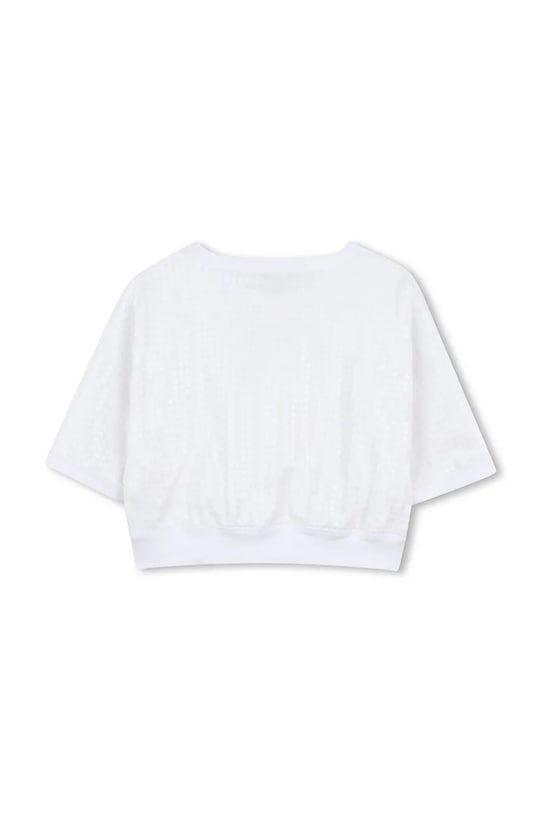 Deklice Otroška bombažna kratka majica Dkny D62308.114.150 bela