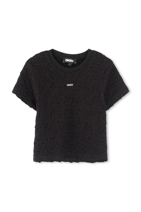Dkny t-shirt dziecięcy z elastanem czarny D62310.156.162