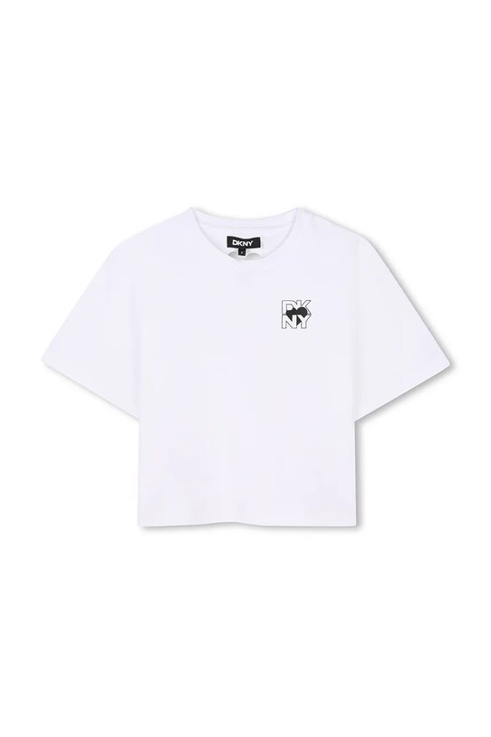 Dkny tricou de bumbac pentru copii D62311.114.150 alb SS25