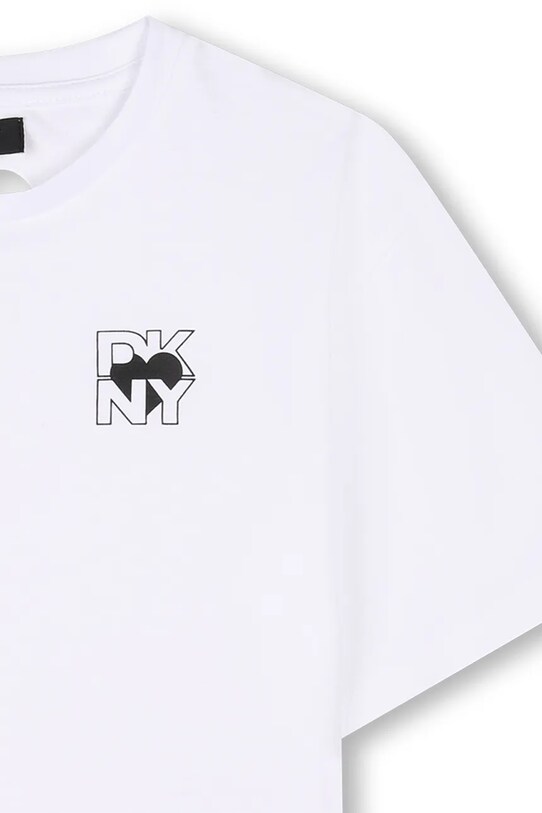Dkny tricou de bumbac pentru copii alb D62311.156.162