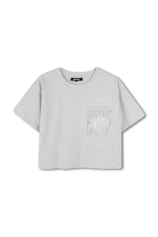 Dkny tricou de bumbac pentru copii print gri D62312.114.150