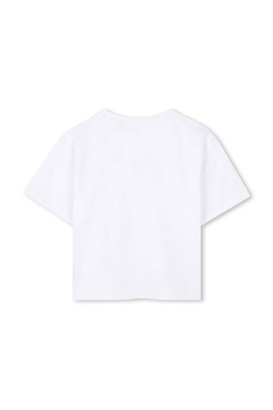 Fete Dkny tricou de bumbac pentru copii D62316.114.150 alb