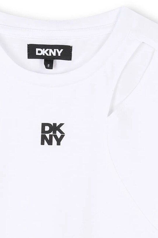 Dkny tricou de bumbac pentru copii alb D62316.114.150