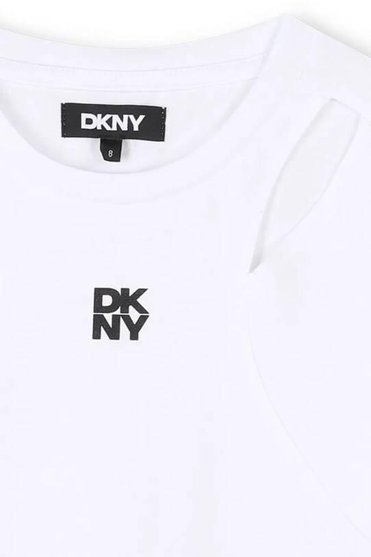 Dkny tricou de bumbac pentru copii alb D62316.156.162