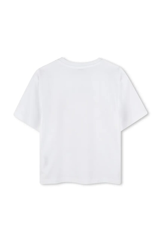 Otroška bombažna kratka majica Kenzo Kids K61055.114.150 bela SS25